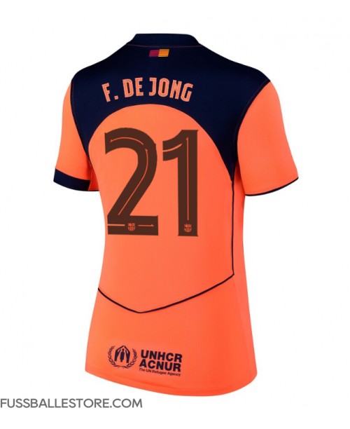 Günstige Barcelona Frenkie de Jong #21 3rd trikot Damen 2025-26 Kurzarm Günstige Barcelona Frenkie de Jong #21 3rd trikot Damen 2025-26 Kurzarm